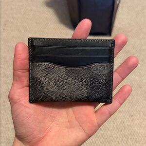 Coach Black Leather Card Holder